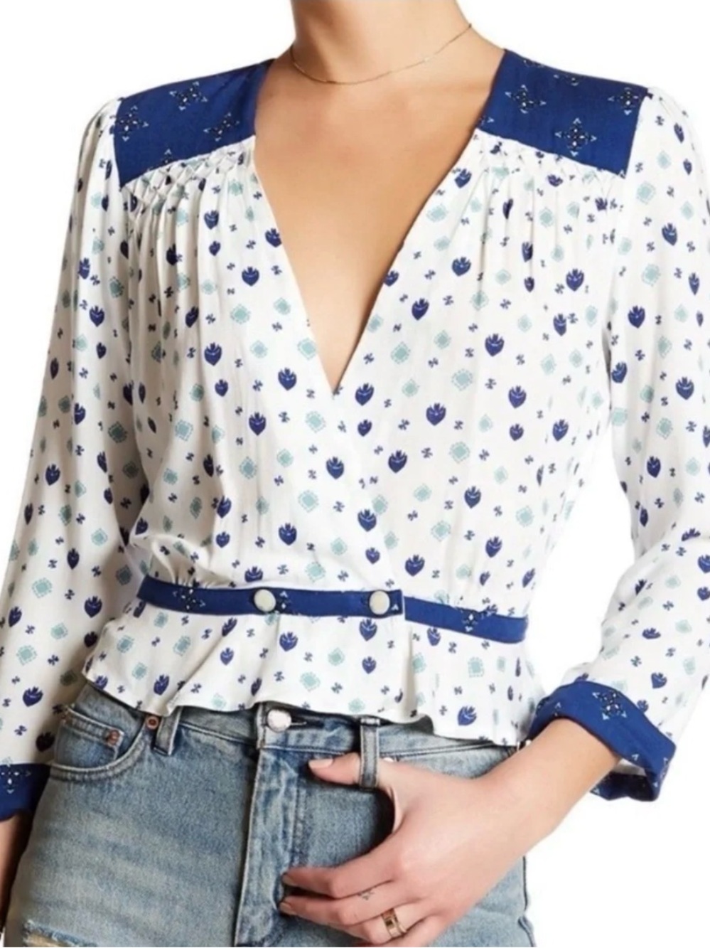 Free People Where We Roam Blouse